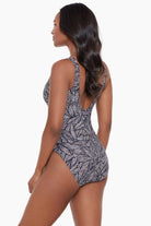 Miraclesuit Shore Leave Zipt One Piece Swimsuit. Looks 10 lbs lighter in 10 seconds, the time it takes to slip on a Miraclesuit