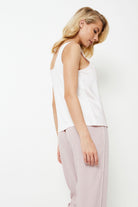 Aruelle Lakena pajama pink pants with satin ivory top