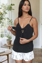 Cotton real vegan pj set black and white