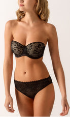 Empreinte melody black straplesss bra