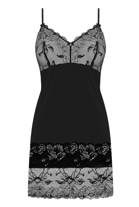 fantasie aubree black chemise cut out