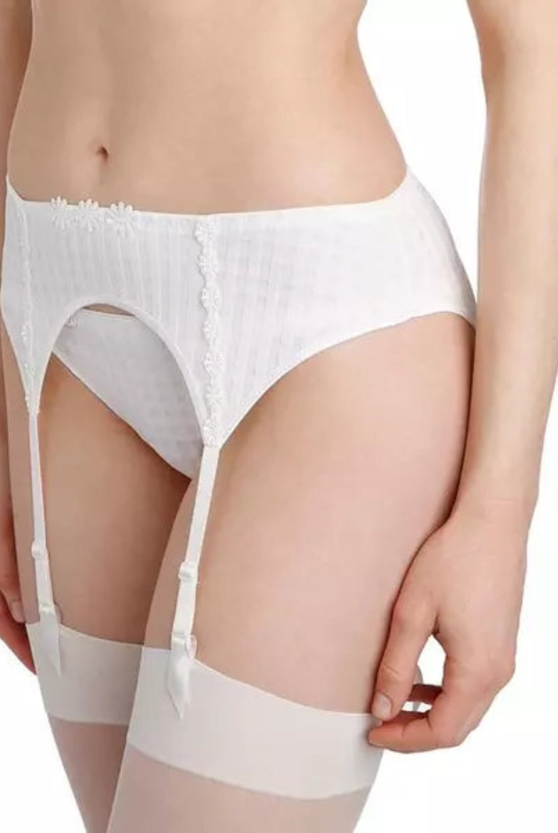 Marie Jo avero ivory suspender belt