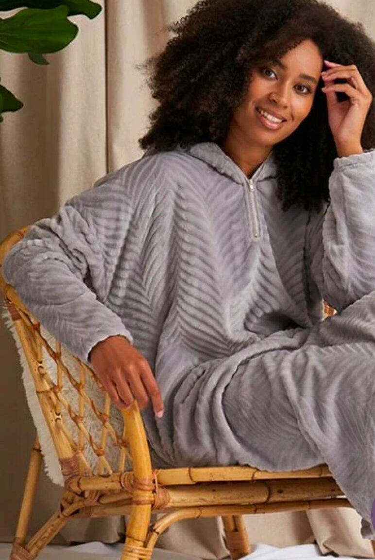 pretty you grey snoody dressing gown