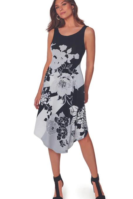 Roidal Aroa Black and White Beach Dress