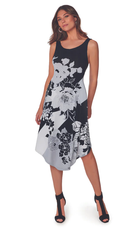 Roidal Aroa Black and White Beach Dress