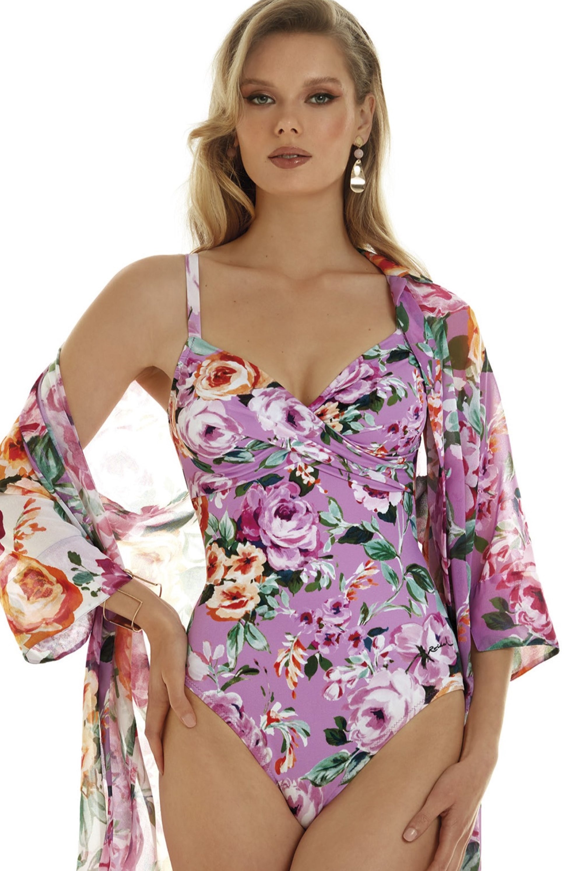 Roidal Carla underwired cross over swimsuit by Browns Lingerie