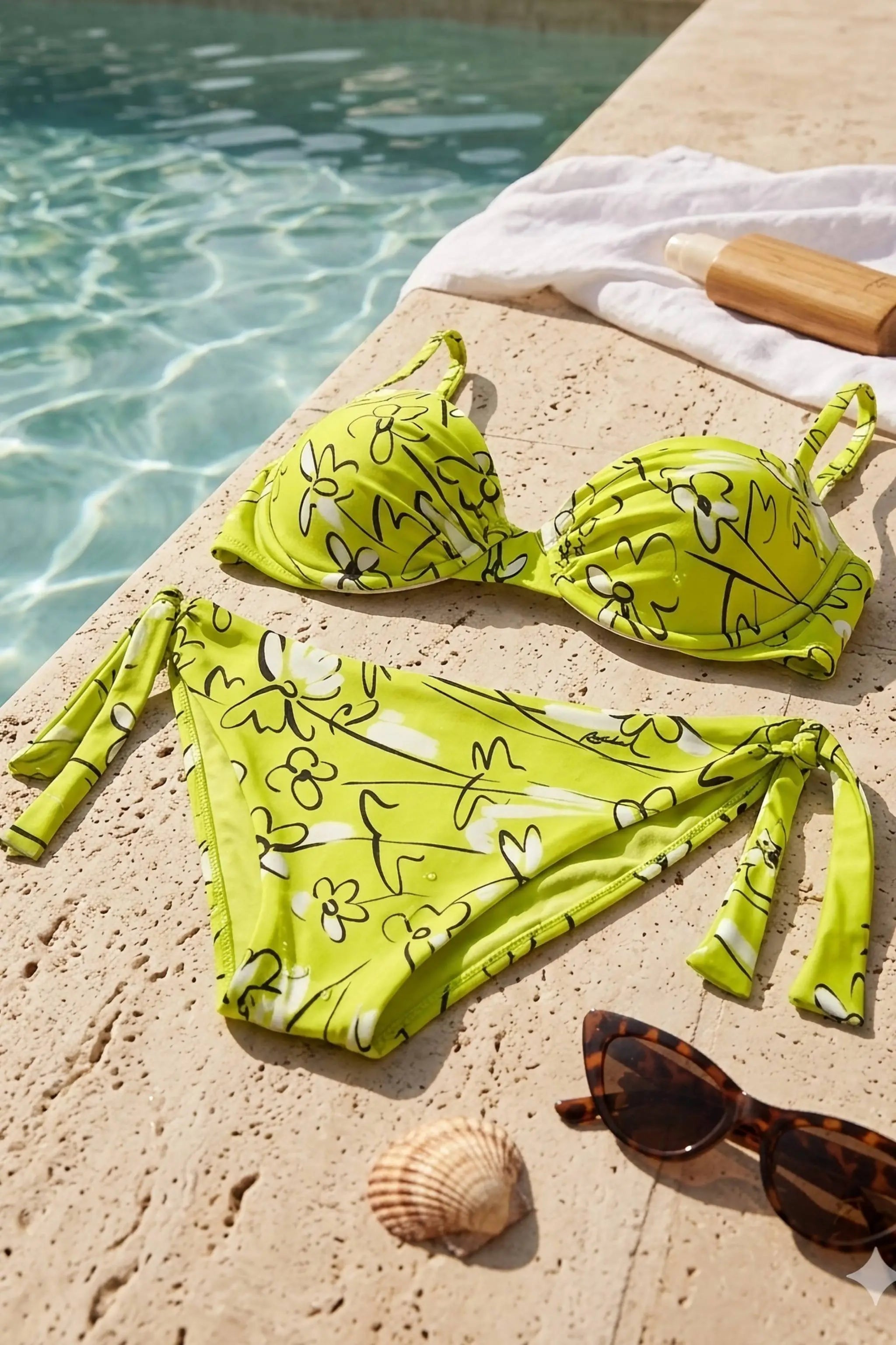 Roidal Gara Green Tie Side Bikini.