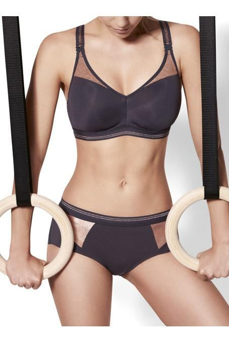 Empreinte Initiale Grey Sports Shorty-brownslingerie