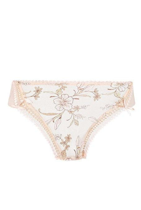 Empreinte Lauren Beige Ancien Gold Thong-brownslingerie