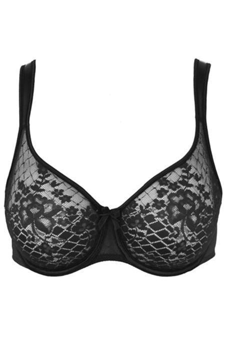 Empreinte Melody Underwired Seamless Bra in Black-brownslingerie