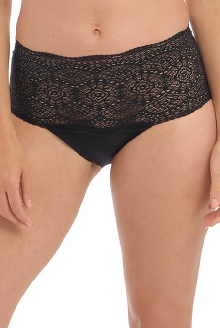 Fantasie Lace Ease Black Invisible Stretch Full Brief-brownslingerie