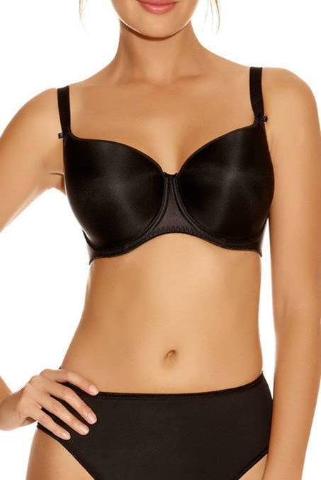 Fantasie Smoothing Black Moulded T Shirt Bra-brownslingerie