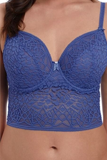 Freya Soiree Lace Blue Bralette-brownslingerie