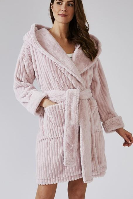 Pretty You London Pink Cloud Robe-brownslingerie