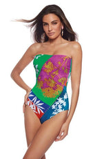 Roidal Dinamo Multi Bandeau Swimsuit-brownslingerie