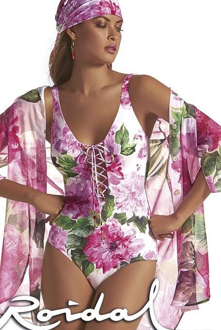 Roidal Larys Nina Lace Front Swimsuit-brownslingerie