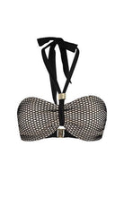 Sapph Biarritz Padded Halter Bikini Top-brownslingerie