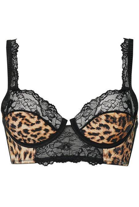 Sapph Nolana Half Cup Wired Bra Leopard-brownslingerie