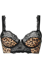 Sapph Nolana Half Cup Wired Bra Leopard-brownslingerie