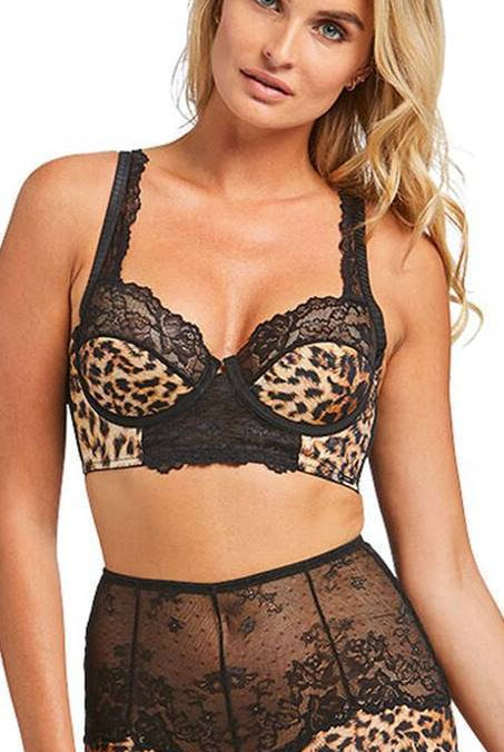 Sapph Nolana Half Cup Wired Bra Leopard-brownslingerie