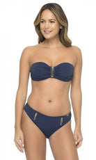 Sapph Paradiso Bandeau Navy Bikini Top-brownslingerie