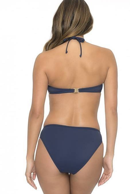 Sapph Paradiso Bandeau Navy Bikini Top-brownslingerie