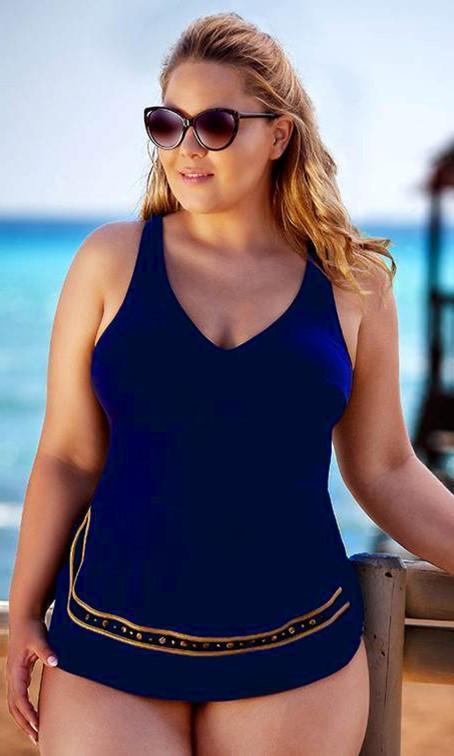 Skirt Swimsuit by Bahama in navy-brownslingerie