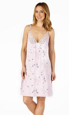 Slenderella Gaspe Pink Chemise-brownslingerie