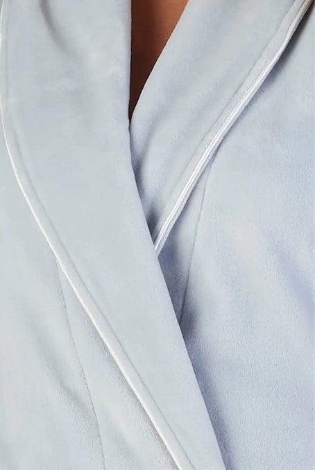 Slenderella Luxury Light Grey Dressing Gown-brownslingerie