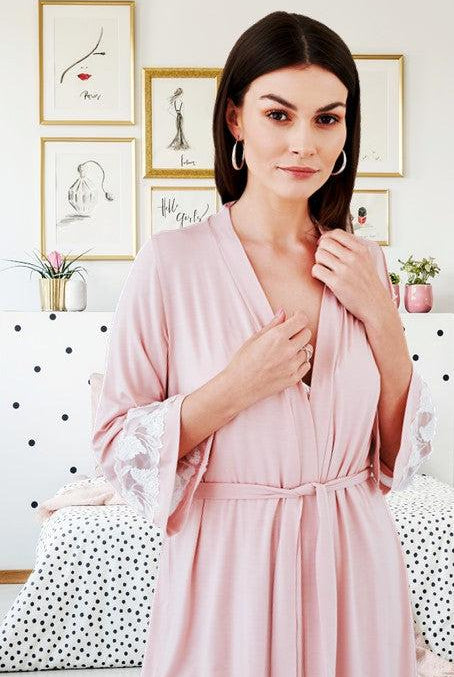 Vanilla Night & Day Dusky Pink Robe-brownslingerie