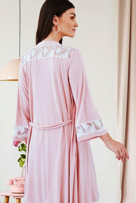 Vanilla Night & Day Dusky Pink Robe-brownslingerie