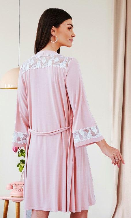 Vanilla Night & Day Dusky Pink Robe-brownslingerie