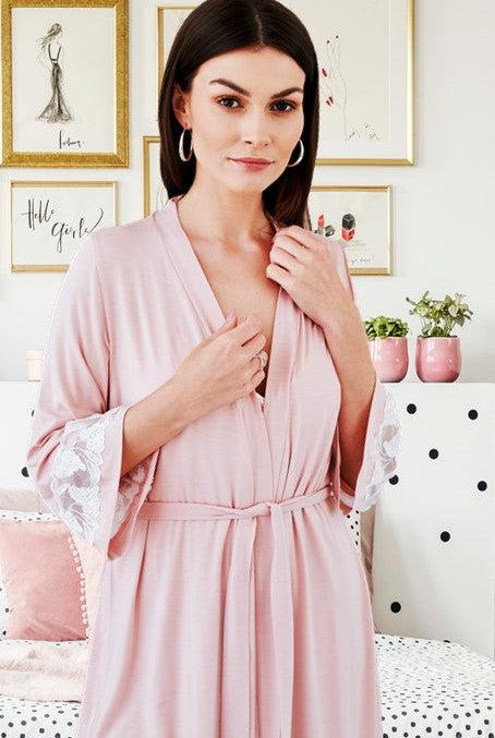 Vanilla Night & Day Dusky Pink Robe-brownslingerie