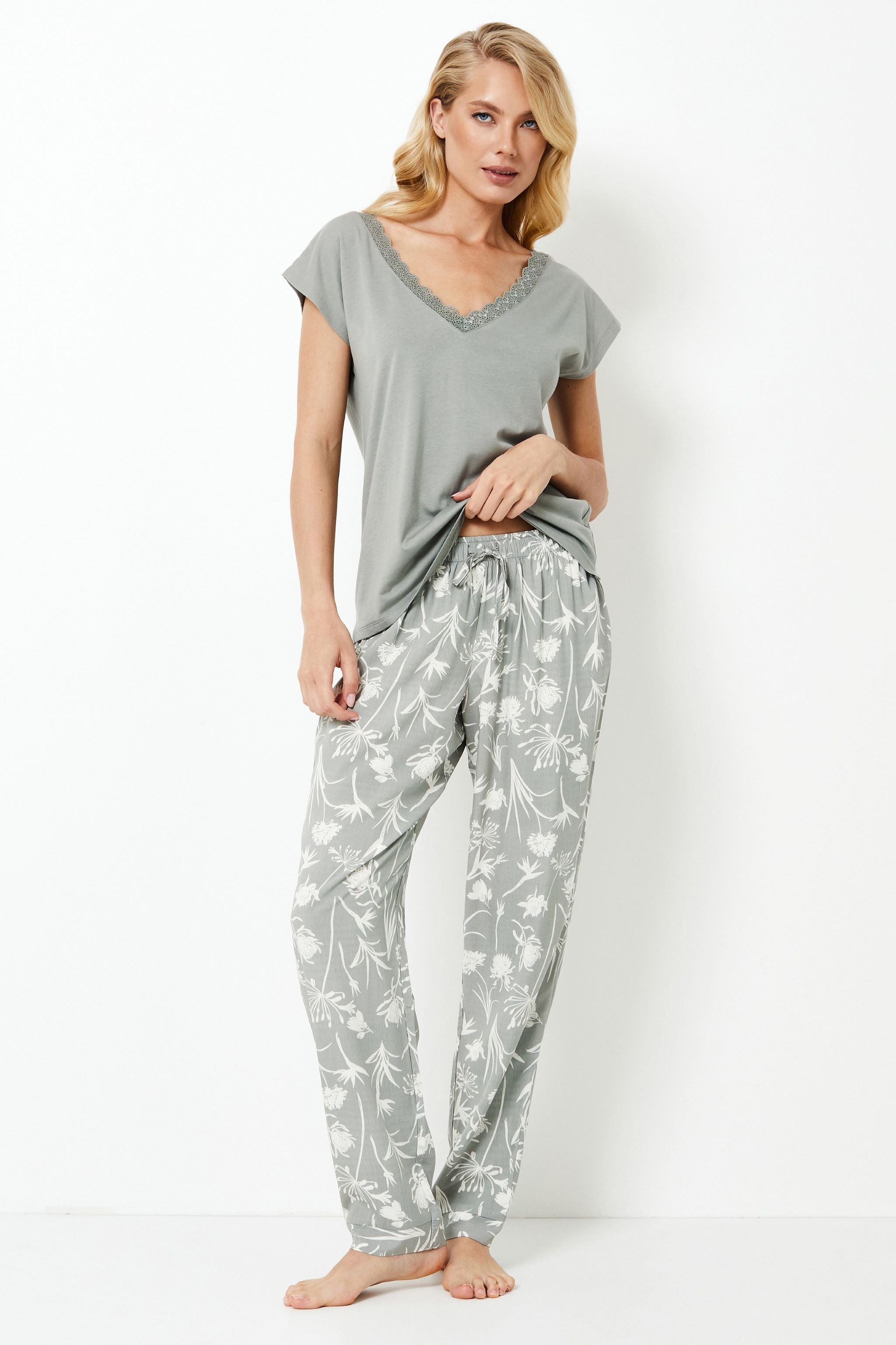 Aruelle Fabiana pajama set with long pants and t shirt top