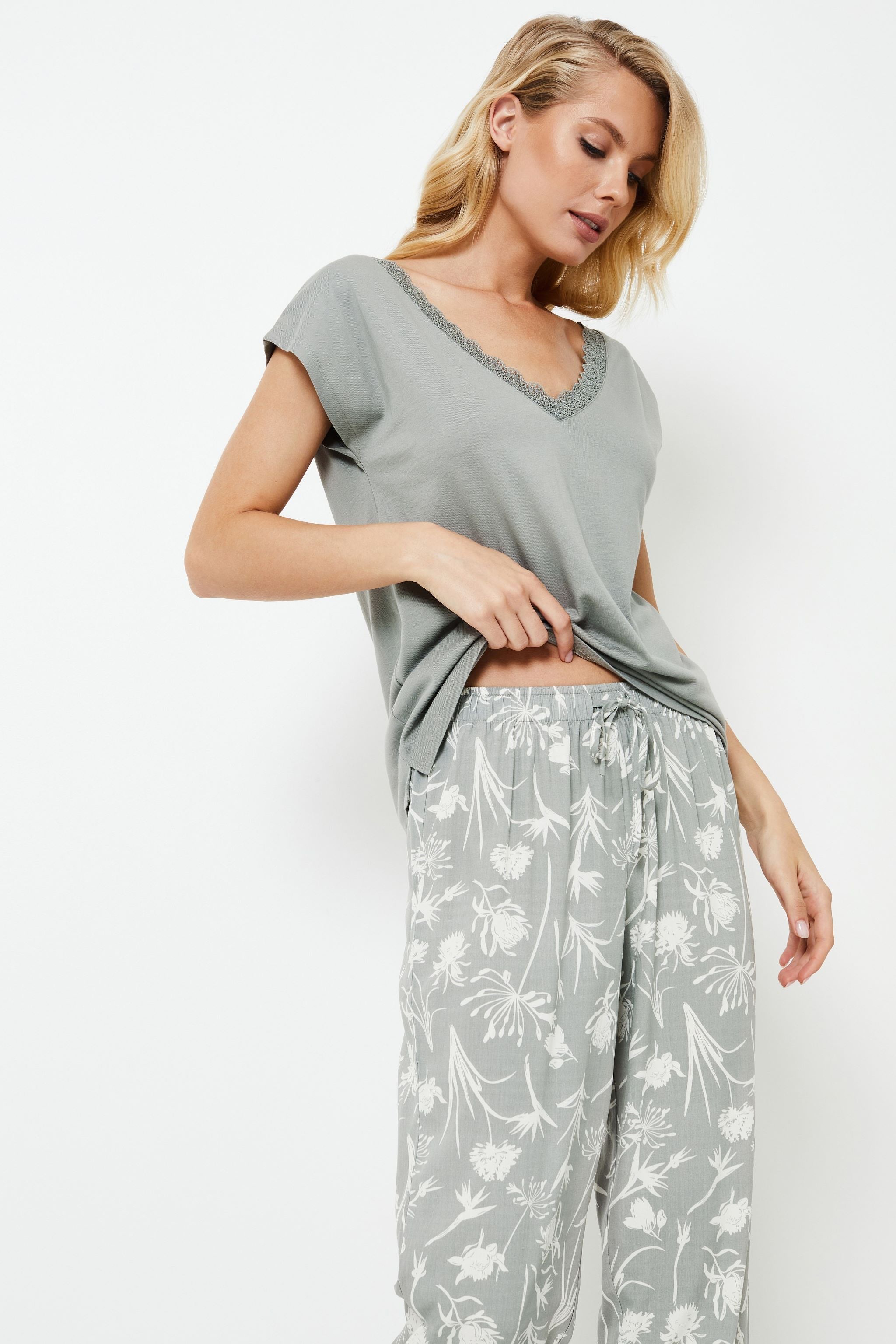 Aruelle Fabiana pajama long pyjama with t shirt short sleeve top