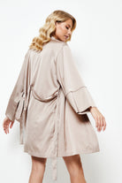 Aruelle Satin Briana gown , loose flaoty wrap over dressing gown