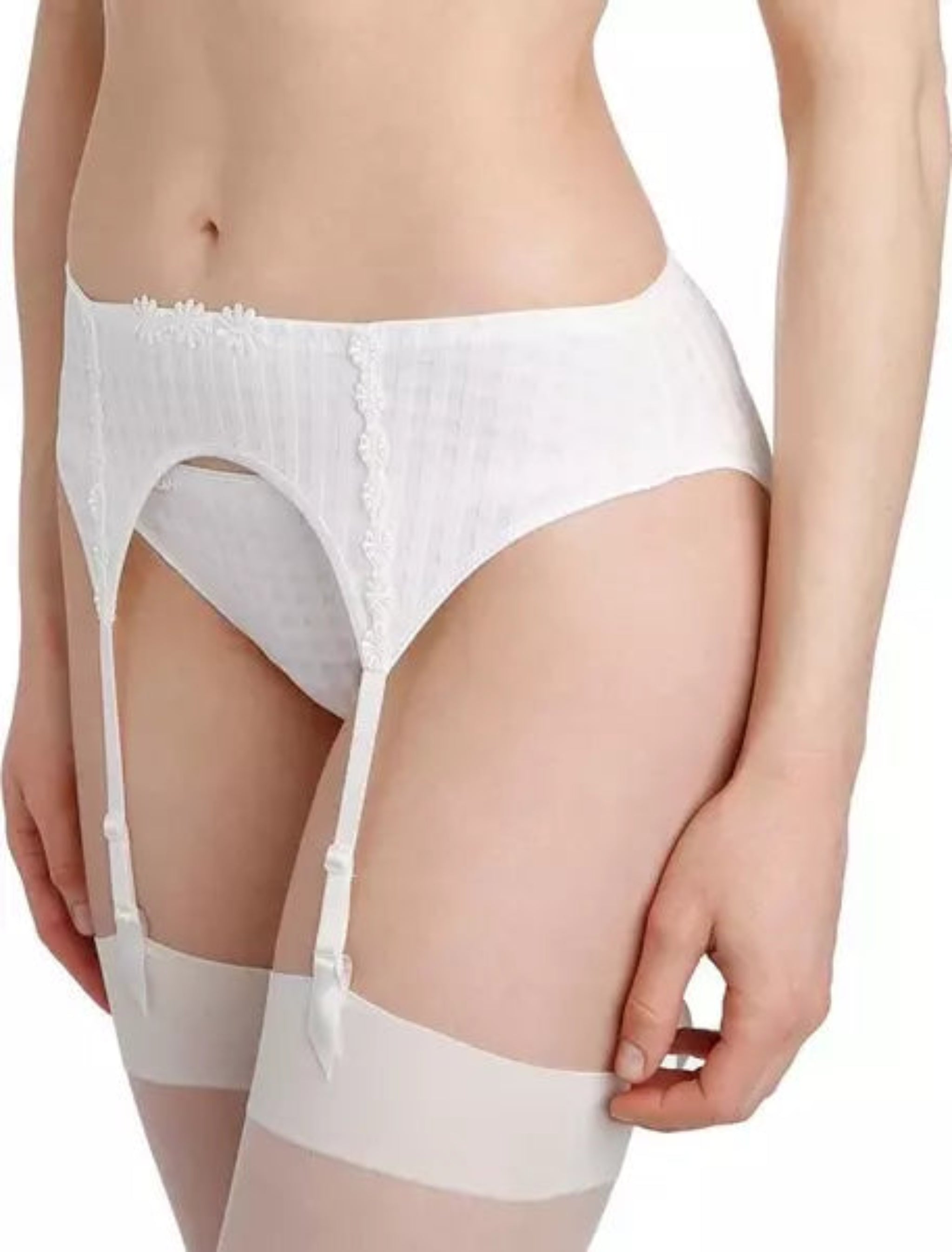 Marie Jo avero ivory suspender belt