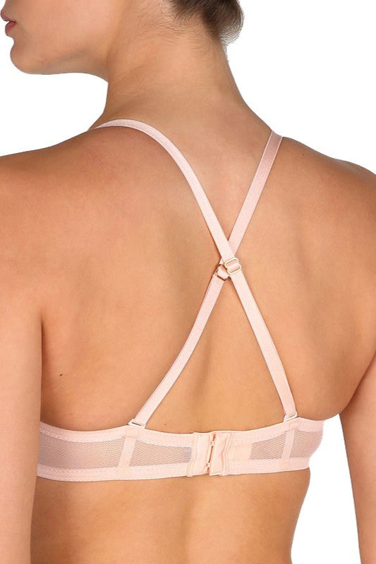 Marie Jo peach strapless mutli way bra