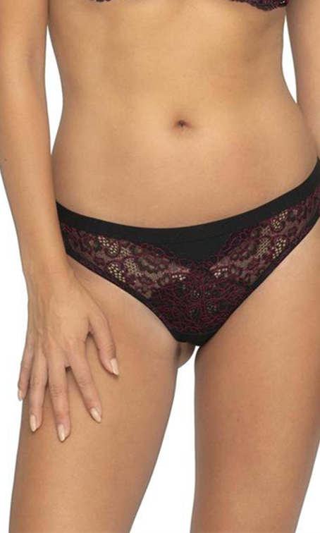 Sapph Pink Black Scifey Thong designed for maximum comfort