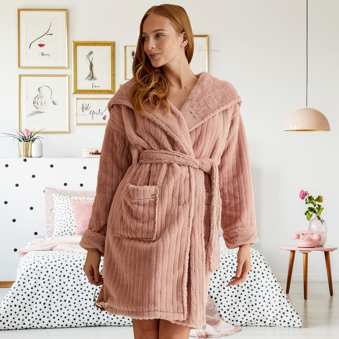 Women's Luxury Wool & Cotton Blend Dressing Gown | Made in UK | PJ Pan