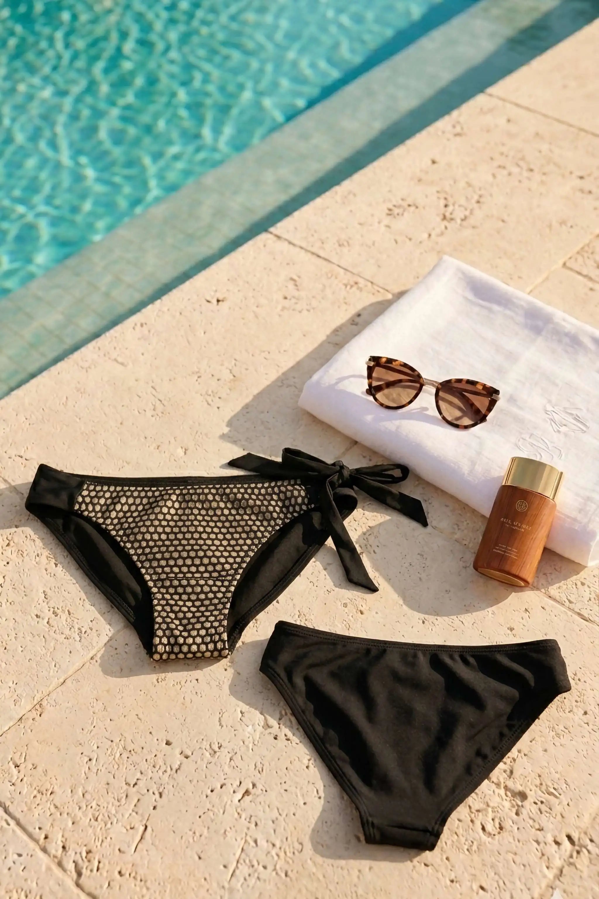 sapph biarritz black mesh bikini briefs
