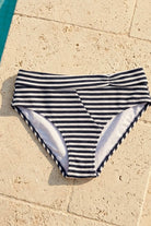 Sapph Roadtripper Bikini Brief in Navy and White stripe