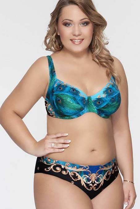Bahama Blue Peacock Underwired Bikini offers great support and fit, with a 3 seam supportive underwired cup. 
