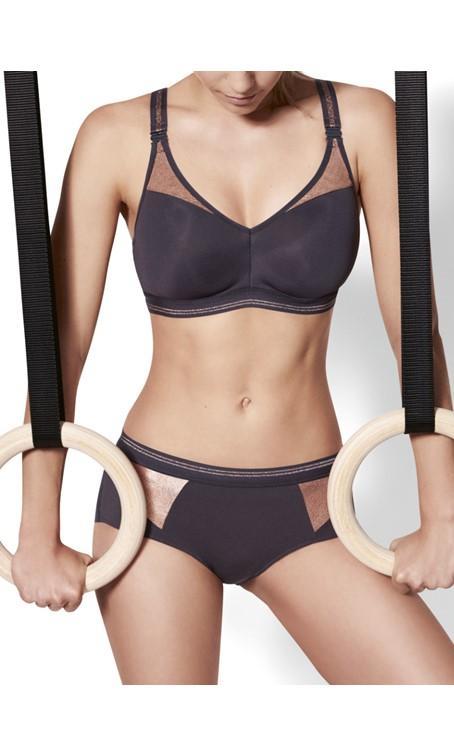 Empreinte Initiale Grey Sports Shorty-brownslingerie