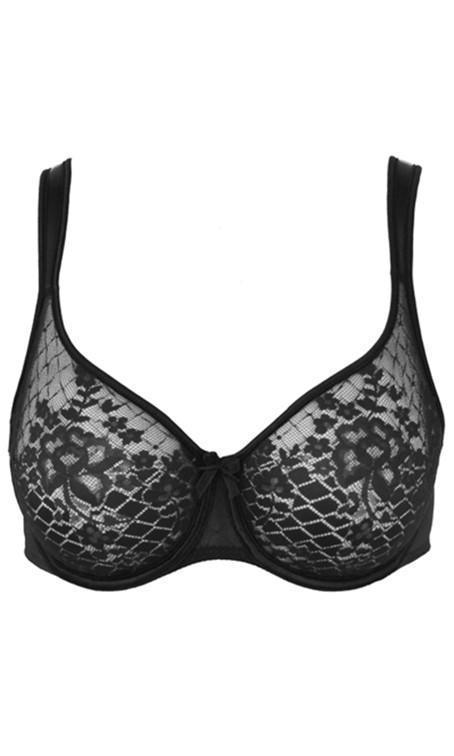 Empreinte Melody Underwired Seamless Bra in Black-brownslingerie