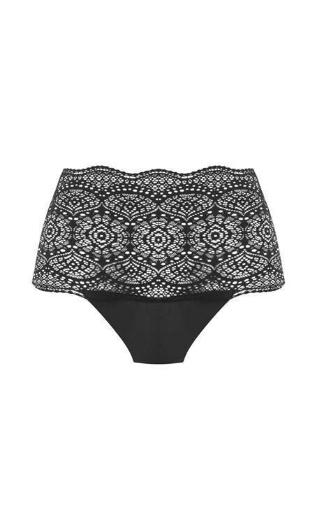 Fantasie Lace Ease Black Invisible Stretch Full Brief-brownslingerie
