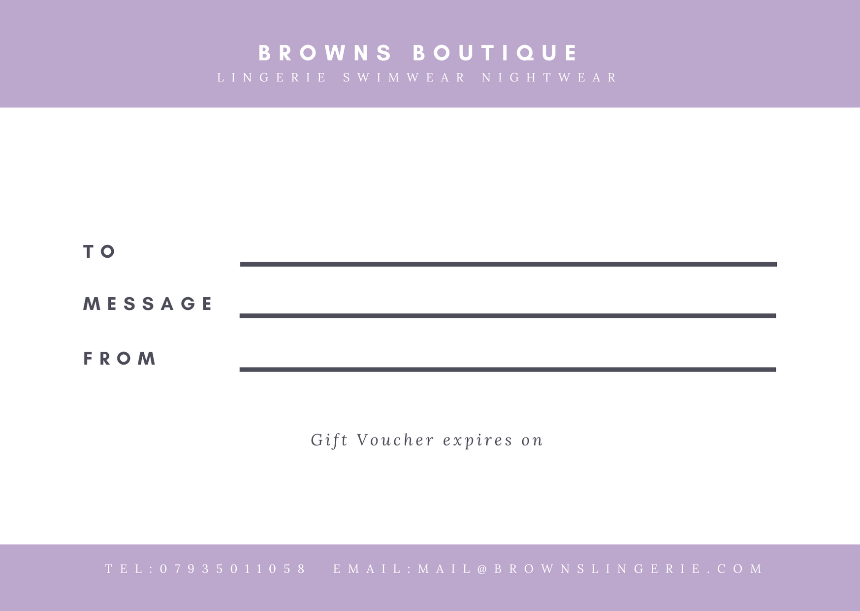 £150 Gift Voucher-brownslingerie