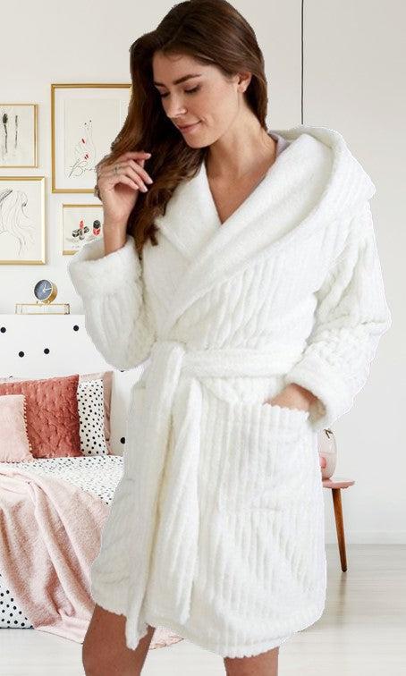Pretty You Cloud Robe in Ivory-brownslingerie