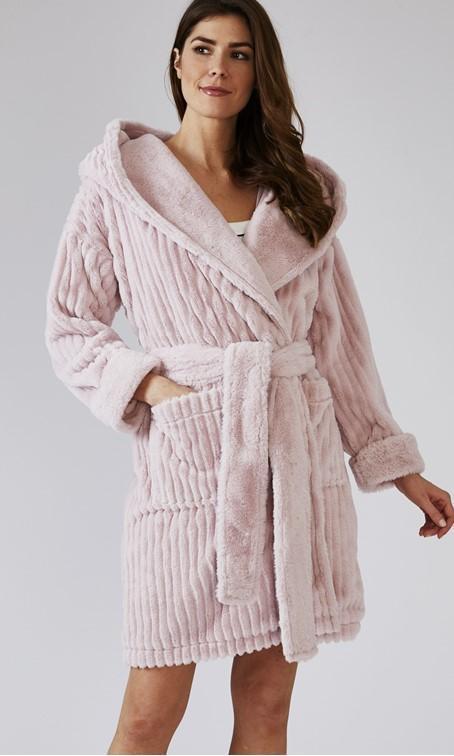 Pretty You London Pink Cloud Robe-brownslingerie