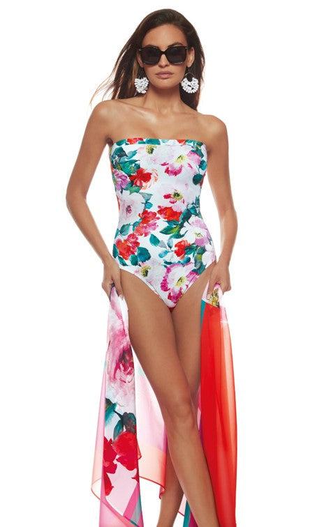 Floral 2024 bandeau swimsuit